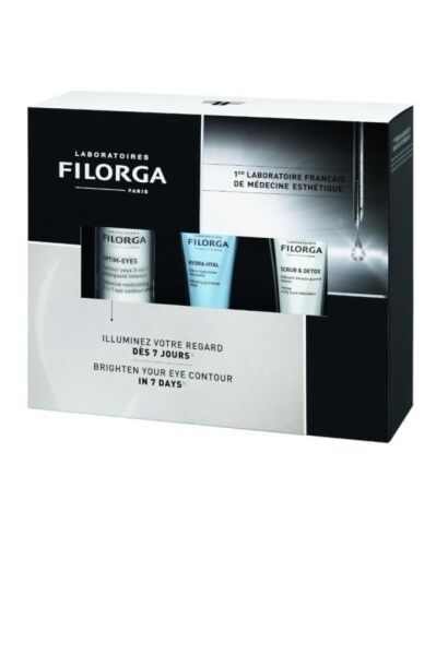 Filorga Aydınlatıcı Cilt Bakım Seti - Göz Çevresi Krem 15 ml + Plumping Cream 15 ml + Scrub and Deto