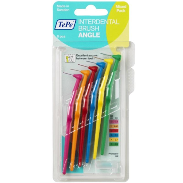 Tepe Angle Mixed Pack Interdental Brush 6 Adet
