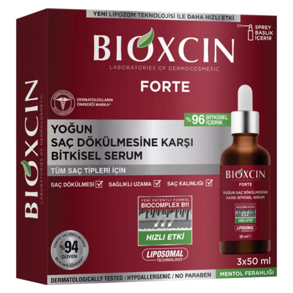 Bioxcin Forte Yoğun Saç Dökülmesine Karşı Bitkisel Serum 3x50ml