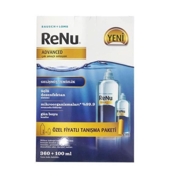 Bausch Lomb Renu Advanced Lens Solüsyonu 360 ml + 100 ml Set