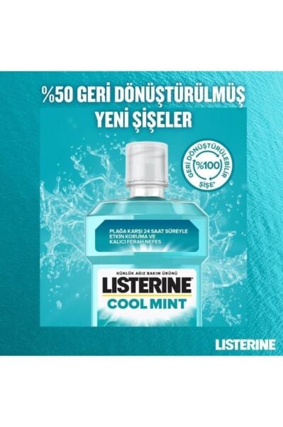 Listerine Cool Mint Nane Aromalı 500 ml + 250 ml - Avantajlı Paket
