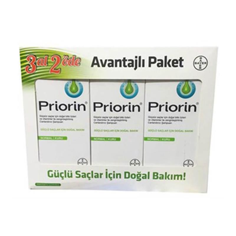Priorin Şampuan 3 Al 2 Öde ( Kuru Ve Normal ) Saç Dökülmesine Karşı