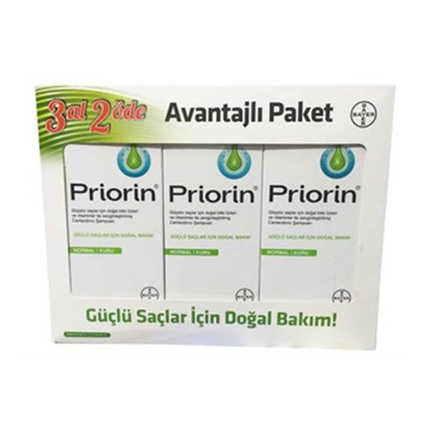 Priorin Şampuan 3 Al 2 Öde ( Kuru Ve Normal ) Saç Dökülmesine Karşı