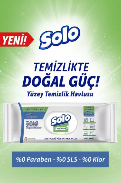 Solo Yüzey Temizlik Havlusu Okaliptus&Çam 100'lü