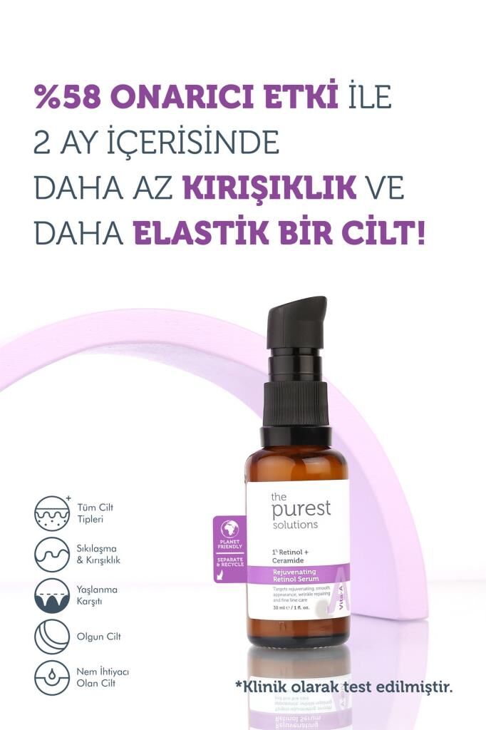The Purest Solutions %1 Retinol + Ceramide Rejuvenating Retinol Serum 30 ml