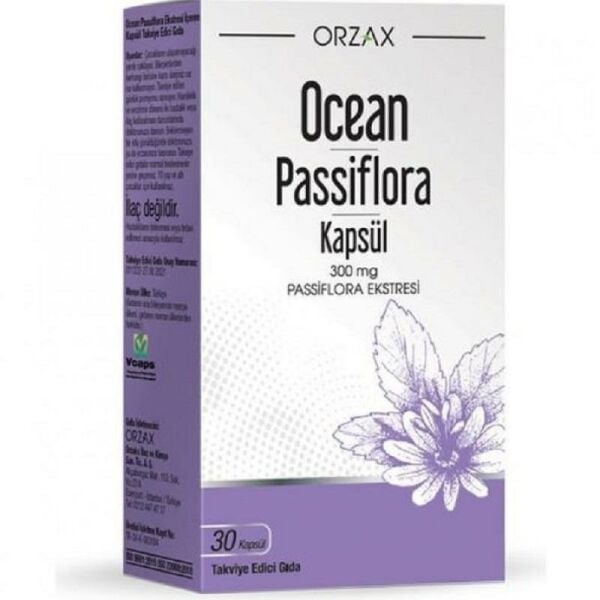 Orzax Ocean Passiflora 300 mg 30 Kapsül