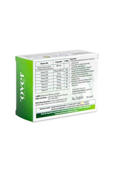 Dr Over Black Cohosh Takviye Edici Gıda 60 Kapsül