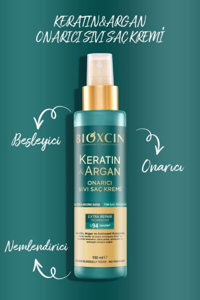 Bioxcin Keratin ve Argan Onarıcı Sıvı Saç Kremi 150 ml