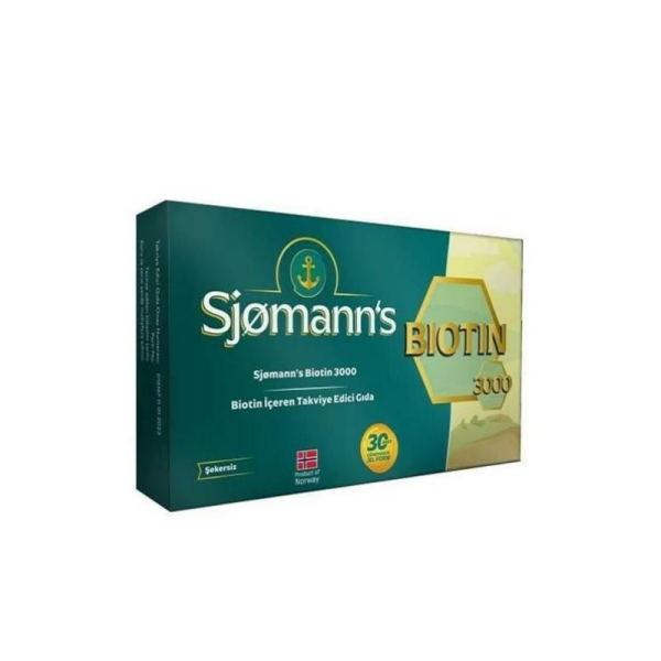 Sjomann's Biotin 3000 mcg 30 Çiğnenebilir Jel Form