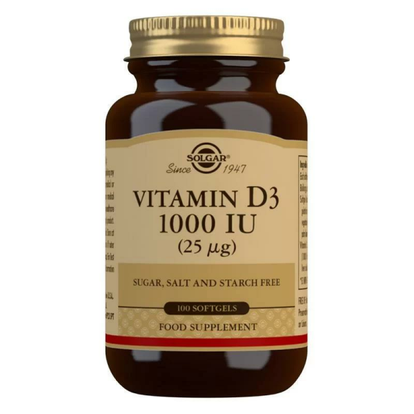 Solgar Vitamin D3 1000 IU 100 Kapsül