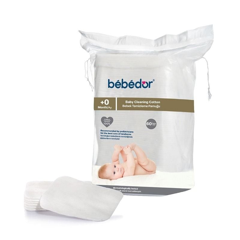 Bebedor Bebek Temizleme Pamuğu 60 Adet