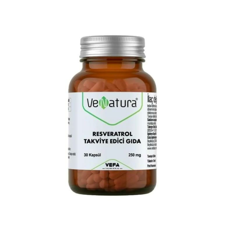 Venatura Resveratrol Takviye Edici Gıda 250 mg 30 Kapsül