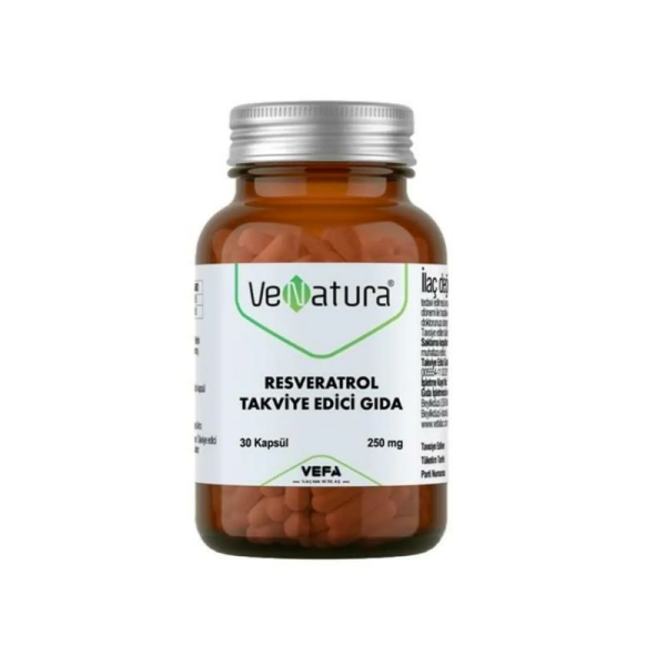 Venatura Resveratrol Takviye Edici Gıda 250 mg 30 Kapsül