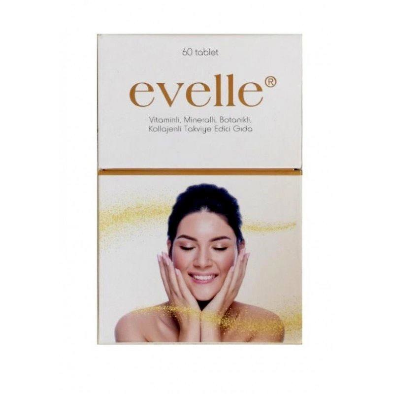 Evelle Kollajenli Takviye Edici Gıda 60 Tablet Yeni Ambalaj