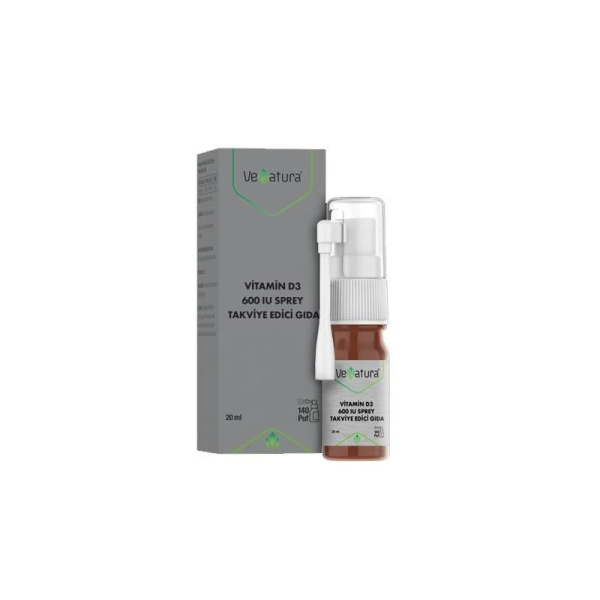 VeNatura Vitamin D3 600 IU Sprey Takviye Edici Gıda 20 ml