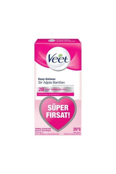 Veet Tüy Dökücü Sir Ağda Bandı Süper Fırsat 20'li