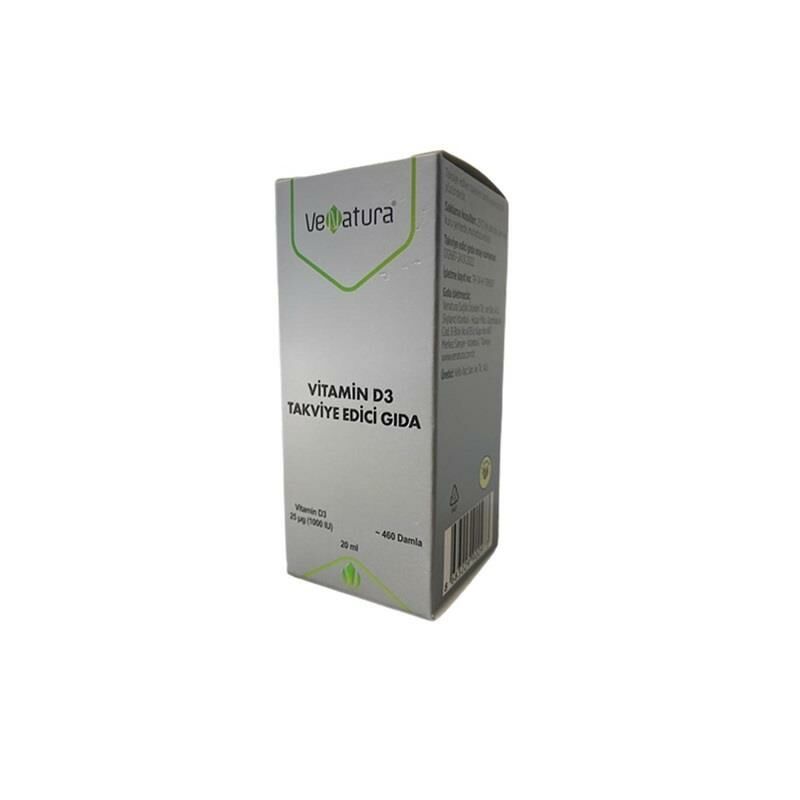 VeNatura Vitamin D3 Takviye Edici Gıda 1000 IU 20 ml Damla