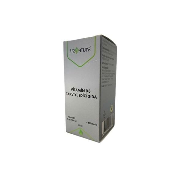 VeNatura Vitamin D3 Takviye Edici Gıda 1000 IU 20 ml Damla