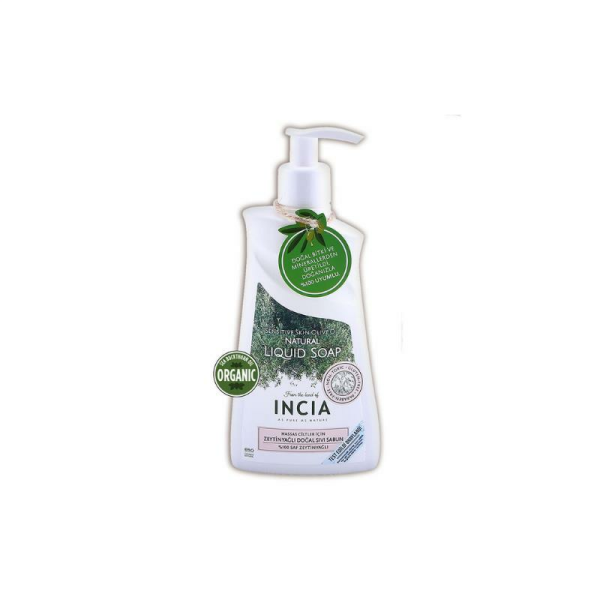 INCIA Hassas Ciltler İçin Zeytinyağlı Doğal Sıvı Sabun 250 ml