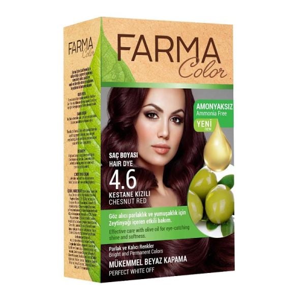Farmasi Farmacolor Saç Boyası 4.6 Kestane Kızılı
