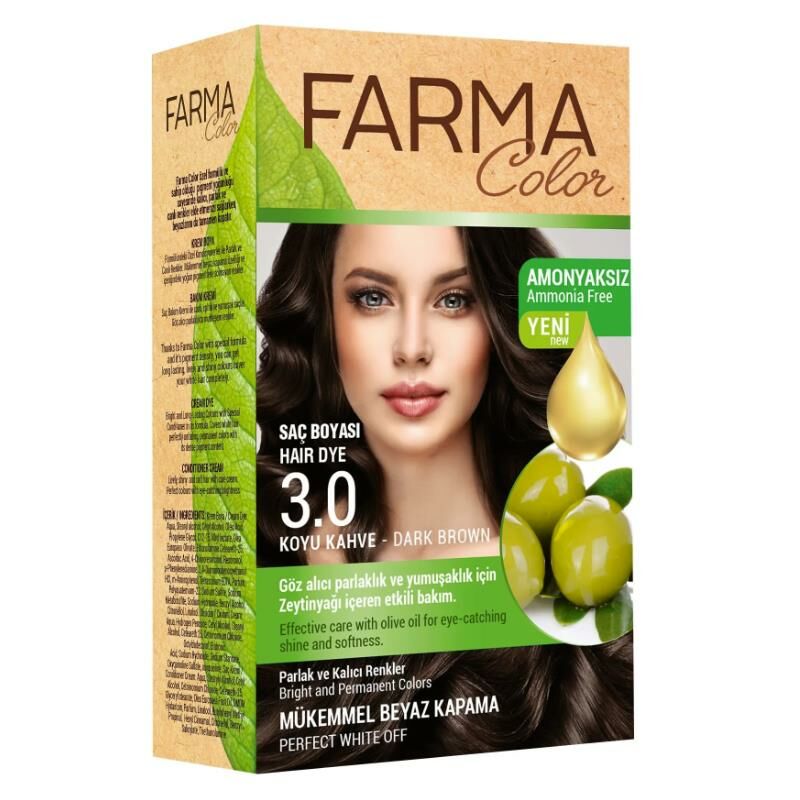 Farmasi Farmacolor Saç Boyası 3.0 Koyu Kahve