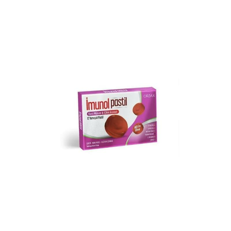 Orzax İMUNOL Karamürver & Çilek 12 Pastil