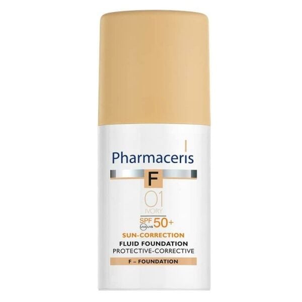 Pharmaceris F SPF 50+ Ivory Koruyucu Düzeltici Sıvı Fondotenli Güneş Koruyucu Krem 30 ml