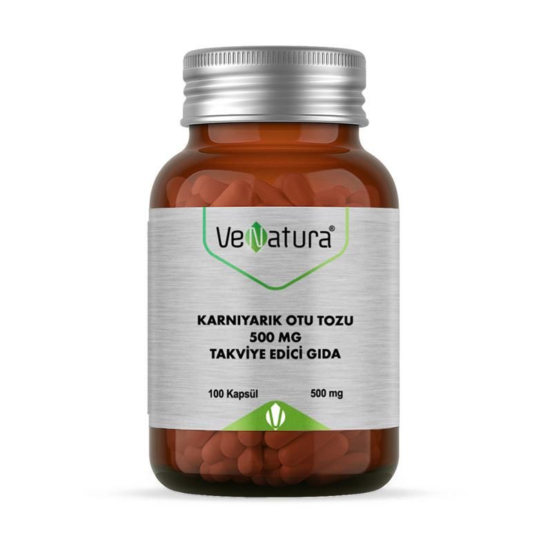 VeNatura Karnıyarık Otu Tozu Takviye Edici Gıda 500 mg 100 Kapsül