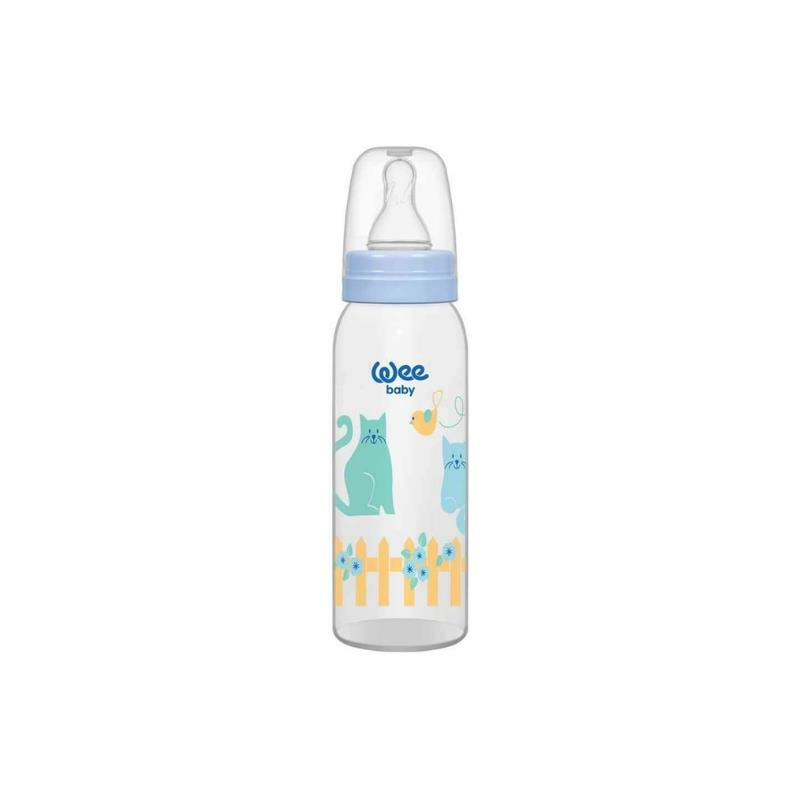 Wee Baby Silikon Uçlu Desenli Askılı Pp Biberon 250 cc