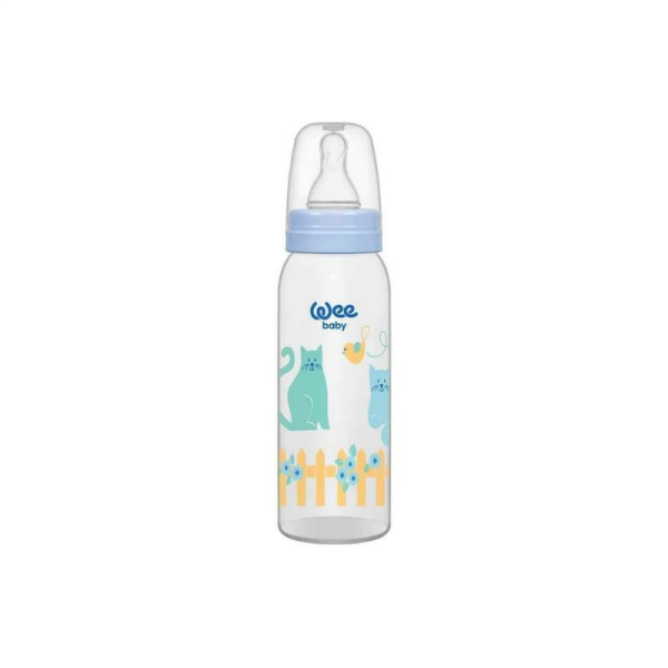 Wee Baby Silikon Uçlu Desenli Askılı Pp Biberon 250 cc