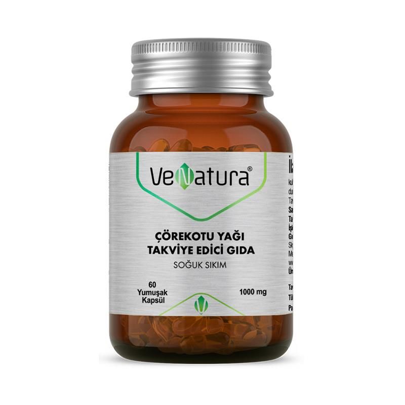 VeNatura Çörek Otu Yağı Takviye Edici Gıda 1000 mg 60 Yumuşak Kapsül