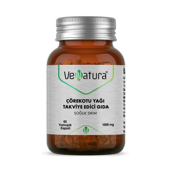 VeNatura Çörek Otu Yağı Takviye Edici Gıda 1000 mg 60 Yumuşak Kapsül