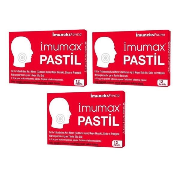 Imuneks İmumax_Pastil 12 Adet 3'lü
