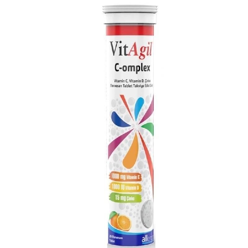 Allergo VitAgil C-omplex 20 Efervesan Tablet C Vitamini Takviyesi