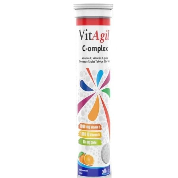 Allergo VitAgil C-omplex 20 Efervesan Tablet C Vitamini Takviyesi