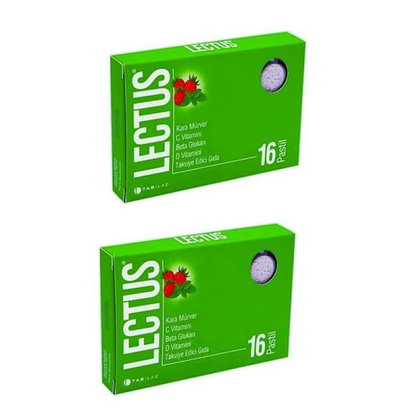 Lectus Kara Mürver Pastil 16 Adet 2'li