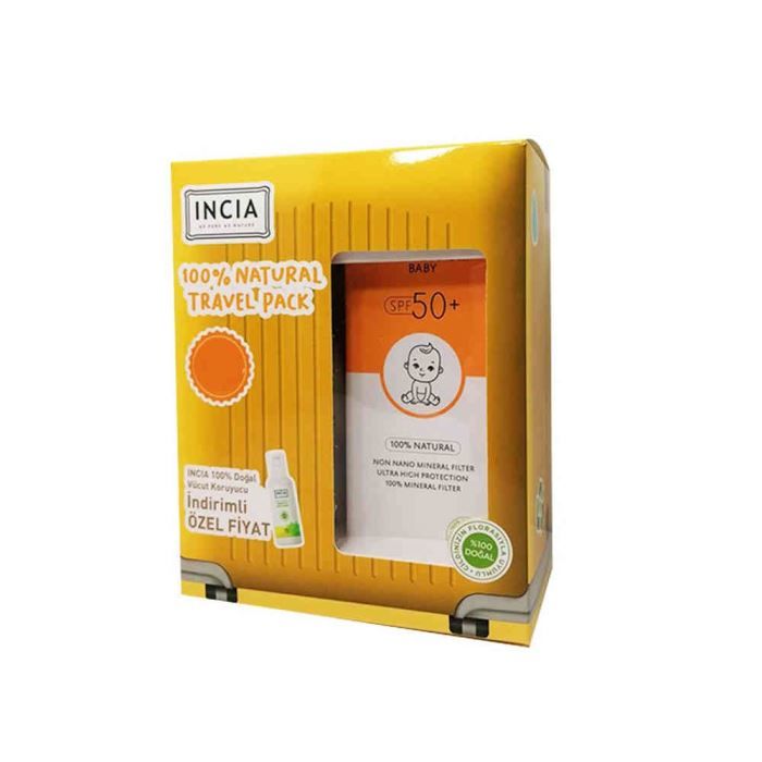 Incia Bebek İçin Doğal Güneş Kremi Spf 50 100 ml - Incia Doğal Koruyucu Vücut Losyonu 100 ml