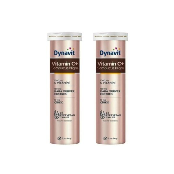 Dynavit C Vitamini Sambucus Nigra 20 Efervesan Tablet 2'li Set