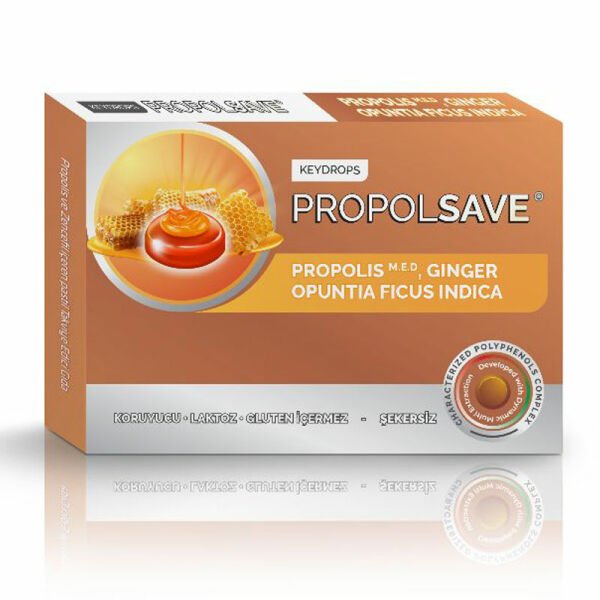 Propolsave Propolis ve Zencefil İçeren Takviye Edici Gıda 12 Pastil