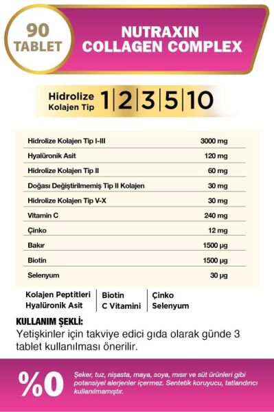 Nutraxin Beauty Collagen Complex 90 Tablet