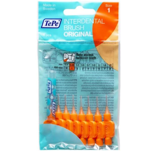 Tepe Arayüz Fırçası Turuncu 0,45 mm. 8'li