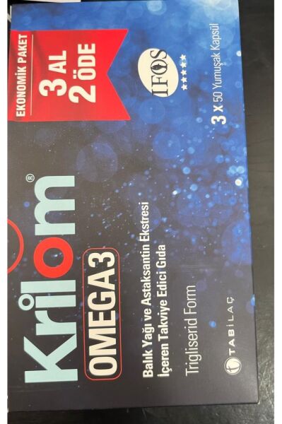 Tab Krilom Omega3 50 Yumuşak Kapsül 3 Al 2 Öde