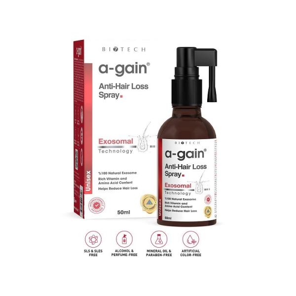 a-gain Saç Dökülmesi Karşıtı Unisex Sprey 50 ml