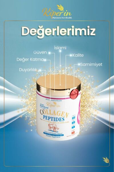Kiperin Collagen %100 Saf Ve Doğal Yüksek Biyoaktif Çift Hidrolize Kolajen Peptitler Içeren Diyet Takviyesi(50günlük)