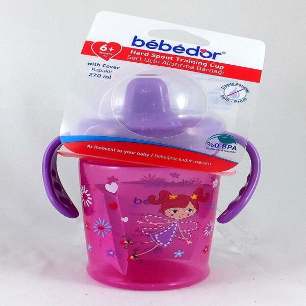Bebedor Sert Uçlu Kulplu Alıştırma Bardağı 6+ Ay 270 ml