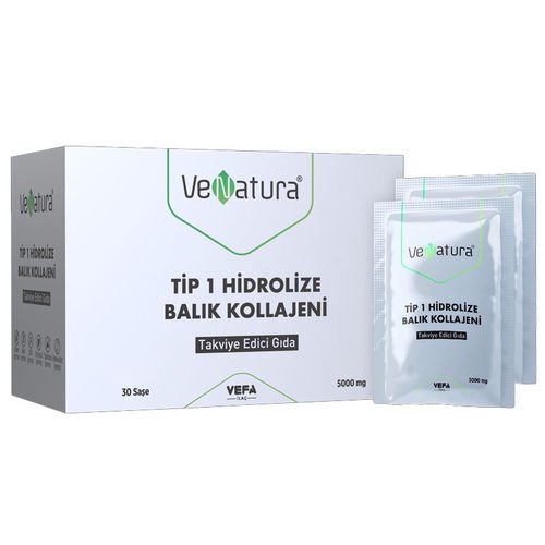 VeNatura Tip 1 Hidrolize Balık Kollajeni Takviye Edici Gıda 30 Saşe