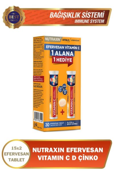 Vitamin C-D-ZINC 15 Efervesan Tablet