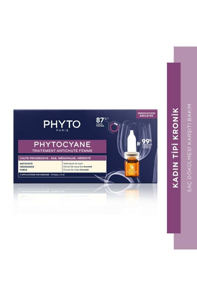Phyto Phytocyane Kadınlar İçin Saç Dökülmesi Karşıtı Bakım 12 Ampül x 5 ml