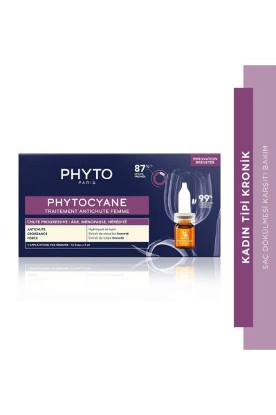 Phyto Phytocyane Kadınlar İçin Saç Dökülmesi Karşıtı Bakım 12 Ampül x 5 ml