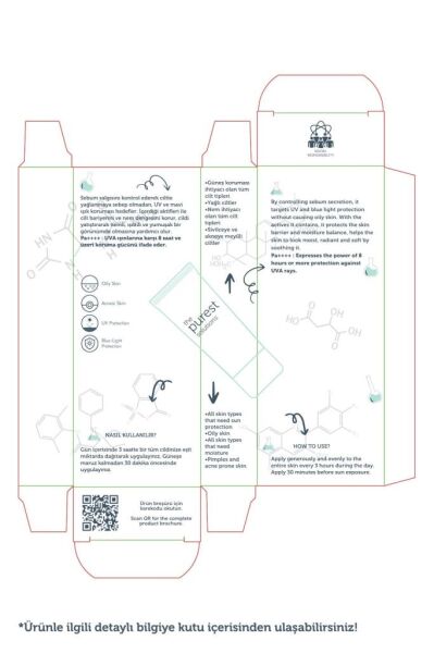 The Purest Solutions Dry Touch Protection Mat Bitişli Yağlı Ciltler İçin Güneş Kremi SPF50+ 50 ml